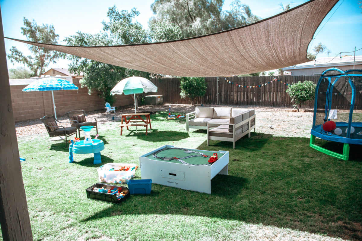 Backyard Birthday party setup