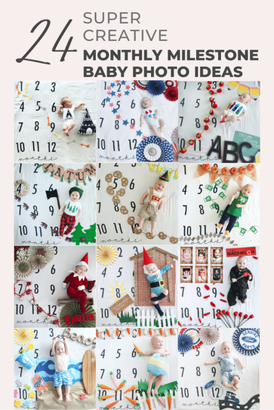 Creative Monthly Milestone Baby Photo Ideas