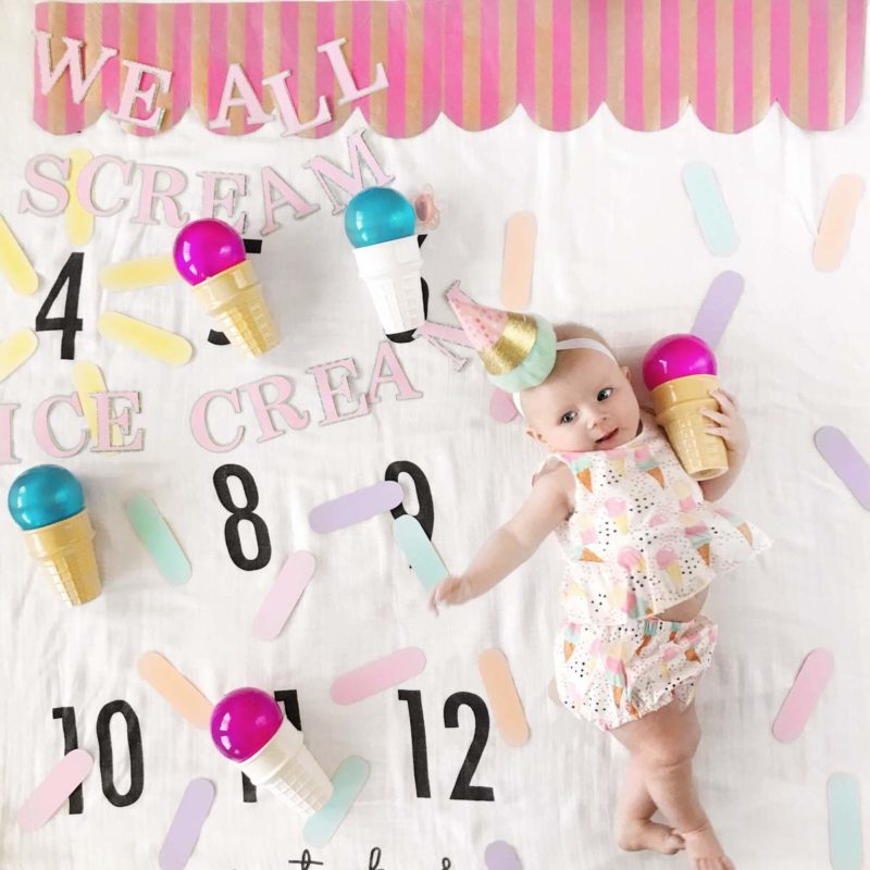 Creative Monthly Milestone Baby Photo Ideas