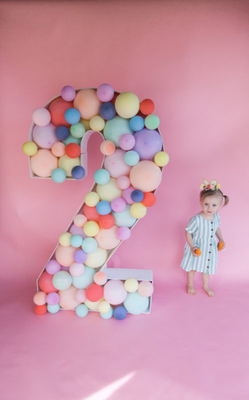 baby girl's second birthday photoshoot. Bunny themed photoshoot